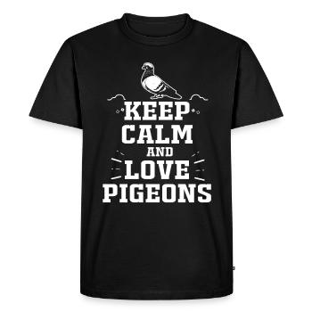 Pigeon Racing Pigeon Fancier Carrier Pigeon Turtle Dove - Men's Premium Organic T-Shirt - black - Front - Nico (187cm)