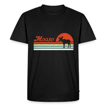 Elk - Men's Premium Organic T-Shirt - black - Front - Nico (187cm)