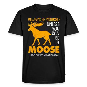 Elk - Men's Premium Organic T-Shirt - black - Front - Nico (187cm)