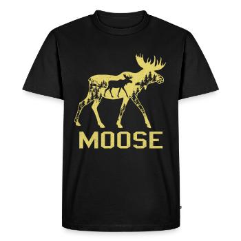 Elk - Men's Premium Organic T-Shirt - black - Front - Nico (187cm)