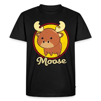 Elk - Men's Premium Organic T-Shirt - black - Front - Nico (187cm)