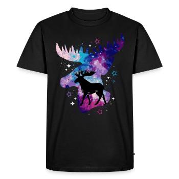 Elk - Men's Premium Organic T-Shirt - black - Front - Nico (187cm)