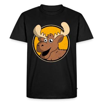 Elk - Men's Premium Organic T-Shirt - black - Front - Nico (187cm)