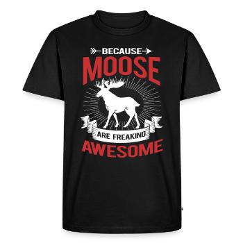 Elche Elche Cerf cerf renne cadeau de cerf - T-shirt Premium bio Homme - noir - Devant - Nico (187cm)