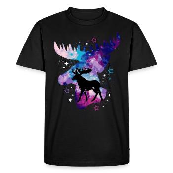 Elche Elche Cerf cerf renne cadeau de cerf - T-shirt Premium bio Homme - noir - Devant - Nico (187cm)
