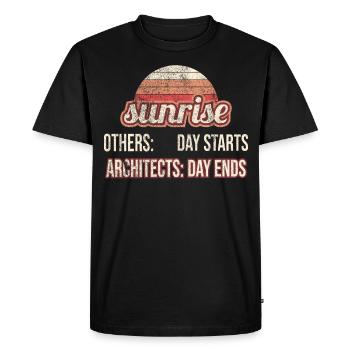 Architect Architecture Occupation No sleep Funny - Men's Premium Organic T-Shirt - black - Front - Nico (187cm)