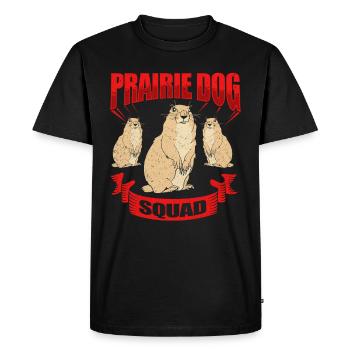 Prairie dog - Men's Premium Organic T-Shirt - black - Front - Nico (187cm)