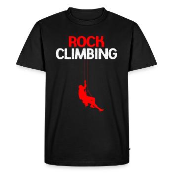 Escalade escalade escalade mur d’escalade montagne roche sport - T-shirt Premium bio Homme - noir - Devant - Nico (187cm)