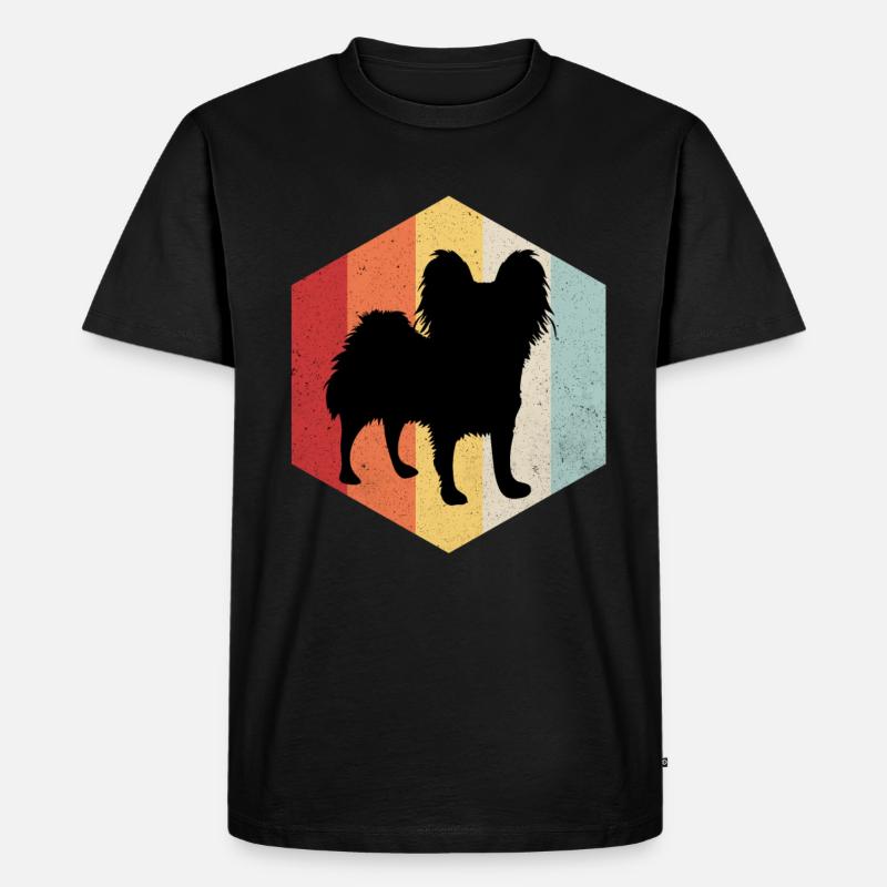 Papillon - Männer Premium Bio T-Shirt - Schwarz