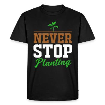 Jardinage Jardinage Fleuriste Jardinier - T-shirt Premium bio Homme - noir - Devant - Nico (187cm)