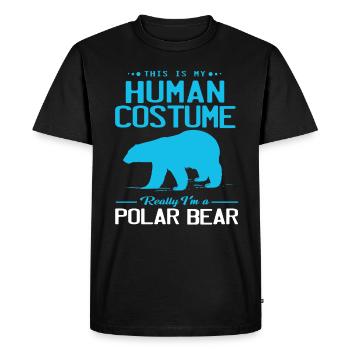 Ours polaire Arctique Groenland Islande Pôle Nord - T-shirt Premium bio Homme - noir - Devant - Nico (187cm)