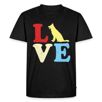 German Shepherd - Men's Premium Organic T-Shirt - black - Front - Nico (187cm)