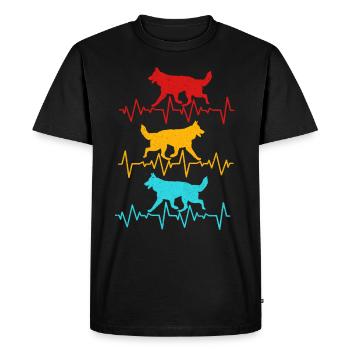 German Shepherd - Men's Premium Organic T-Shirt - black - Front - Nico (187cm)