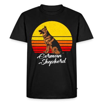 German Shepherd - Men's Premium Organic T-Shirt - black - Front - Nico (187cm)