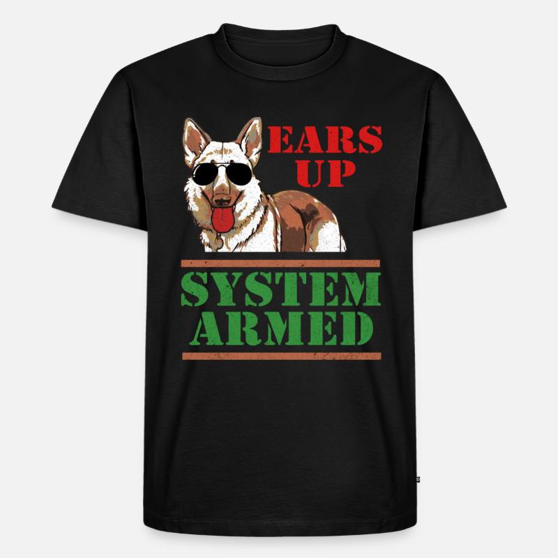 Deutscher Schäferhund - Männer Premium Bio T-Shirt - Schwarz