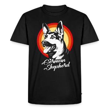German Shepherd - Men's Premium Organic T-Shirt - black - Front - Nico (187cm)