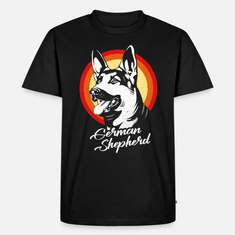 Deutscher Schäferhund - Männer Premium Bio T-Shirt - Schwarz
