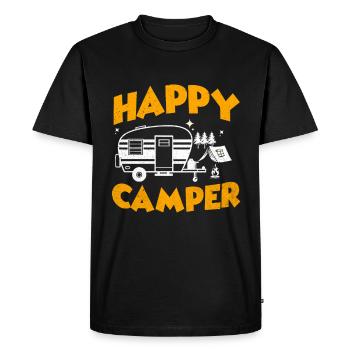 Camping - Men's Premium Organic T-Shirt - black - Front - Nico (187cm)