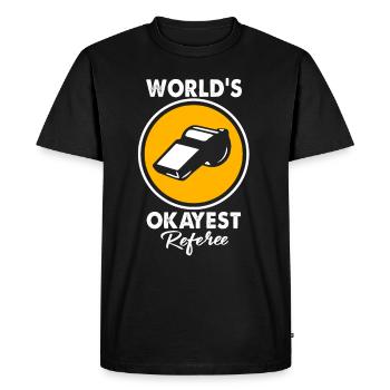 Shiri Referee Yellow Red Card Costume Ball - Men's Premium Organic T-Shirt - black - Front - Nico (187cm)