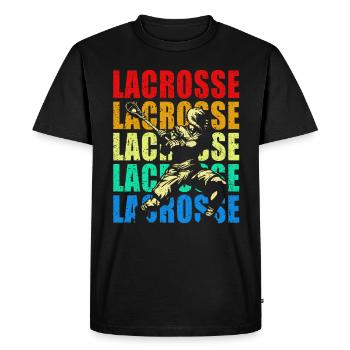 Lacrosse - T-shirt Premium bio Homme - noir - Devant - Nico (187cm)