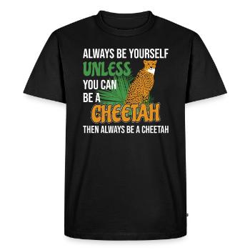 Guépard drôle en disant idée cadeau enfants - T-shirt Premium bio Homme - noir - Devant - Nico (187cm)