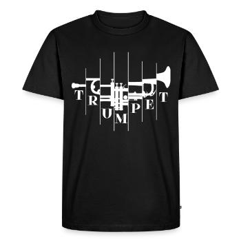 Trompette, trompette, trompette - T-shirt Premium bio Homme - noir - Devant - Nico (187cm)