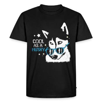 Husky - Men's Premium Organic T-Shirt - black - Front - Nico (187cm)