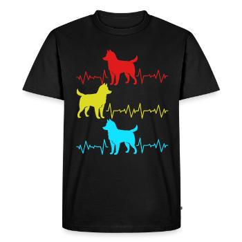 Husky chien chien coiffeur amoureux des chiens amoureux des chiens - T-shirt Premium bio Homme - noir - Devant - Nico (187cm)