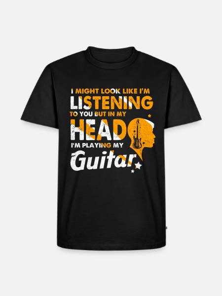 guitar - Men's Premium Organic T-Shirt - black