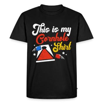 cornhole - T-shirt Premium bio Homme - noir - Devant - Nico (187cm)