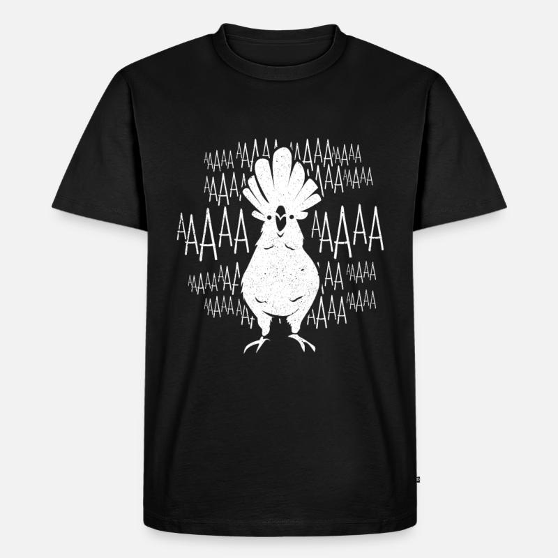 Kakadu - Männer Premium Bio T-Shirt - Schwarz