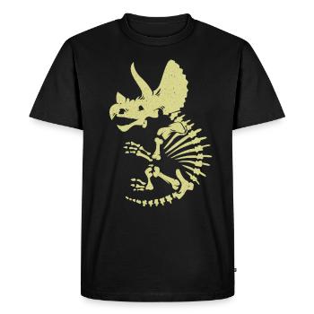 Triceratops - T-shirt Premium bio Homme - noir - Devant - Nico (187cm)