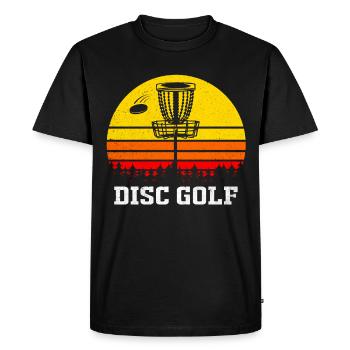 frisbee - T-shirt Premium bio Homme - noir - Devant - Nico (187cm)
