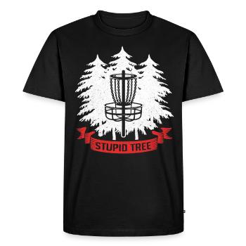 Frisbee - Men's Premium Organic T-Shirt - black - Front - Nico (187cm)
