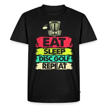 frisbee - T-shirt Premium bio Homme - noir - Devant - Nico (187cm)