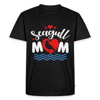 gull - Men's Premium Organic T-Shirt - black - Front - Nico (187cm)
