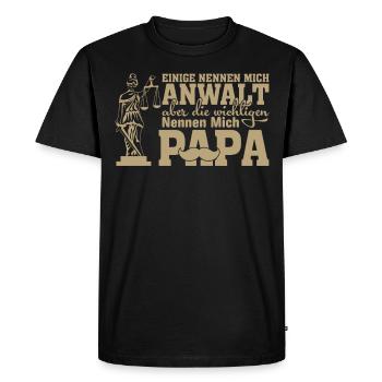 Avocat avocat drôle cadeau père papa - T-shirt Premium bio Homme - noir - Devant - Nico (187cm)