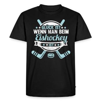 Hockey sur glace Dire Funny Puck Sport Cadeau Geek - T-shirt Premium bio Homme - noir - Devant - Nico (187cm)