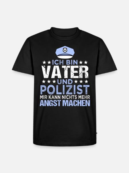 Funny Police Papa Policeman Profession Saying Gift - Men's Premium Organic T-Shirt - black