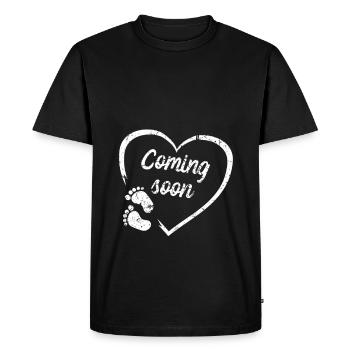 Drôle de grossesse enceinte cadeau parents - T-shirt Premium bio Homme - noir - Devant - Nico (187cm)