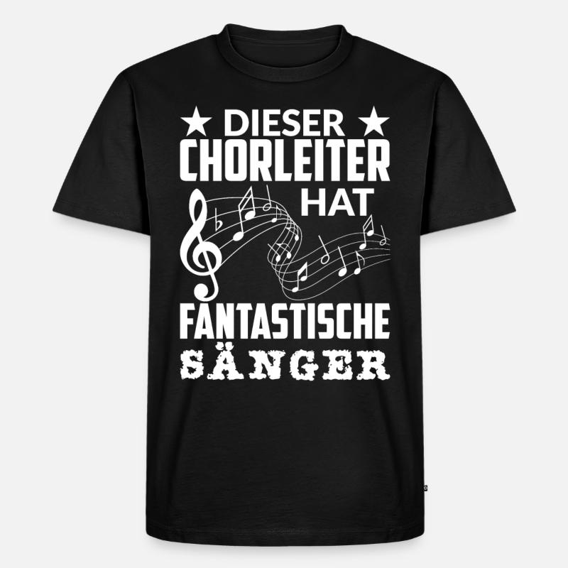 Lustiger Chorleiter Dirigent Spruch - Männer Premium Bio T-Shirt - Schwarz