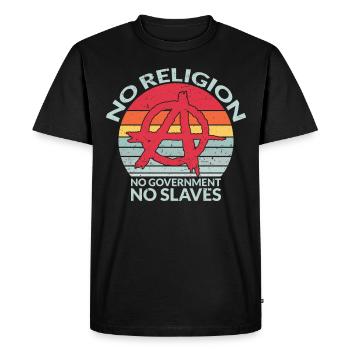 Anarchy punk anarchiste punk symbole cadeau - T-shirt Premium bio Homme - noir - Devant - Nico (187cm)