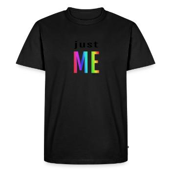 JUST ME Gay Gay Pride LGBT CSD Parade T-Shirt - T-shirt Premium bio Homme - noir - Devant - Nico (187cm)