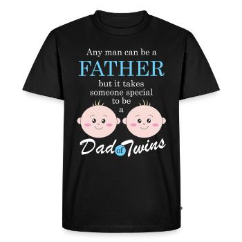 Twins - Men's Premium Organic T-Shirt - black - Front - Nico (187cm)