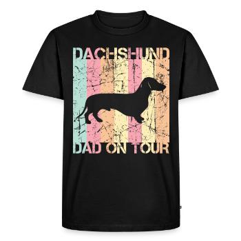 Dachshund Dachshund saying gift - Men's Premium Organic T-Shirt - black - Front - Nico (187cm)