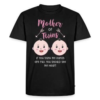 Twins - Men's Premium Organic T-Shirt - black - Front - Nico (187cm)