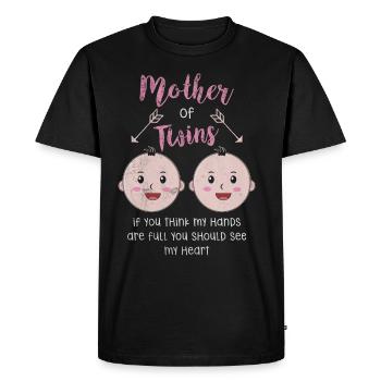 Cadeau de jumeaux bébé jumeaux - T-shirt Premium bio Homme - noir - Devant - Nico (187cm)