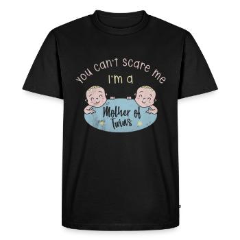 Twins - Men's Premium Organic T-Shirt - black - Front - Nico (187cm)