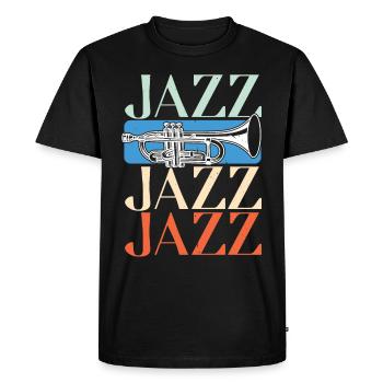 Jazz trumpet trumpet player - Men's Premium Organic T-Shirt - black - Front - Nico (187cm)