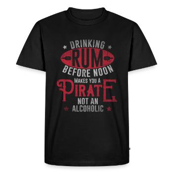 Marin de drapeau pirate - T-shirt Premium bio Homme - noir - Devant - Nico (187cm)